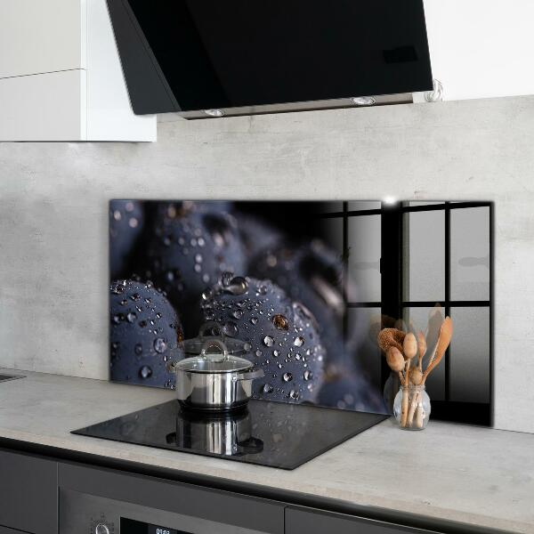 Kitchen wall panels Juicy blueberries