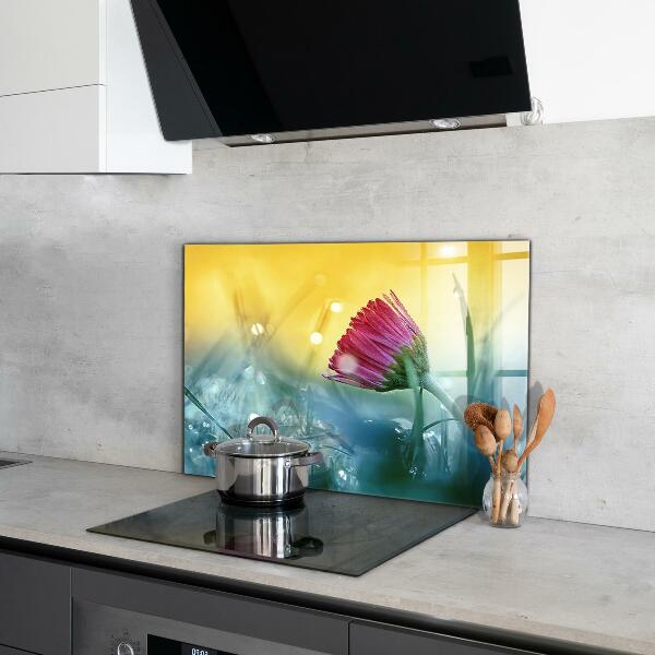 Kitchen splashback Delicate daisy in the meadow