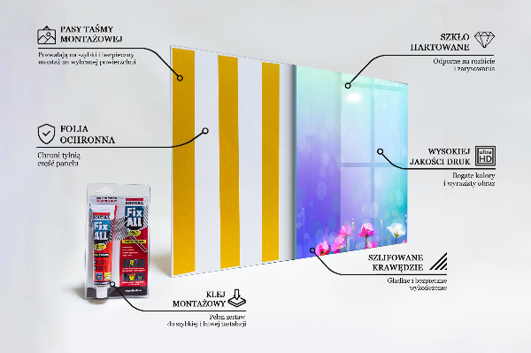 Splashback for kitchen walls Colorful meadow