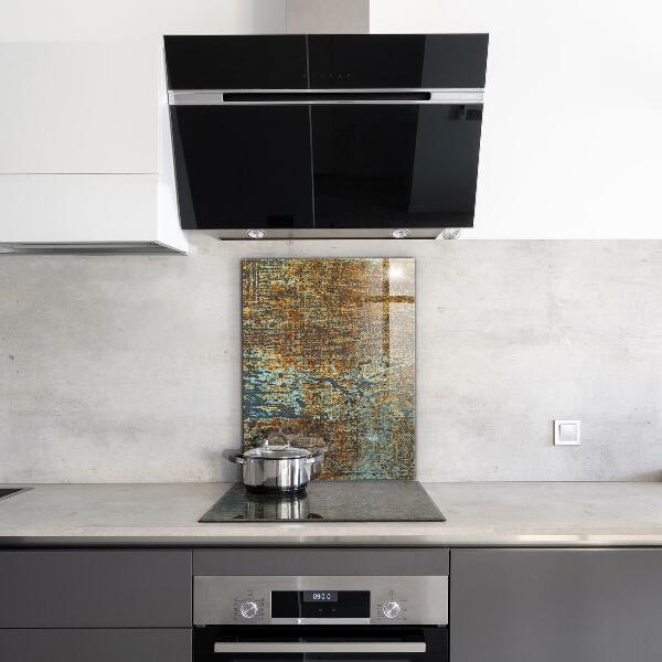 Kitchen splashback Old metal texture