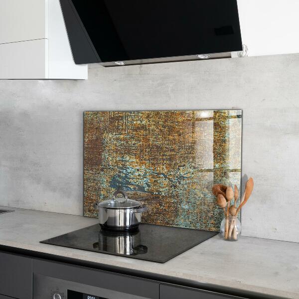 Kitchen splashback Old metal texture