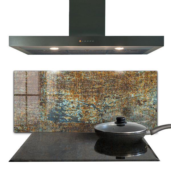 Kitchen splashback Old metal texture