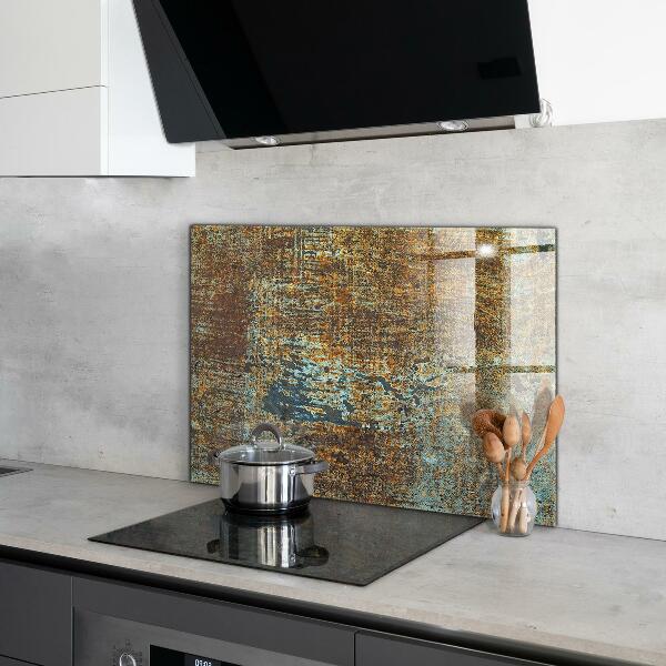 Kitchen splashback Old metal texture
