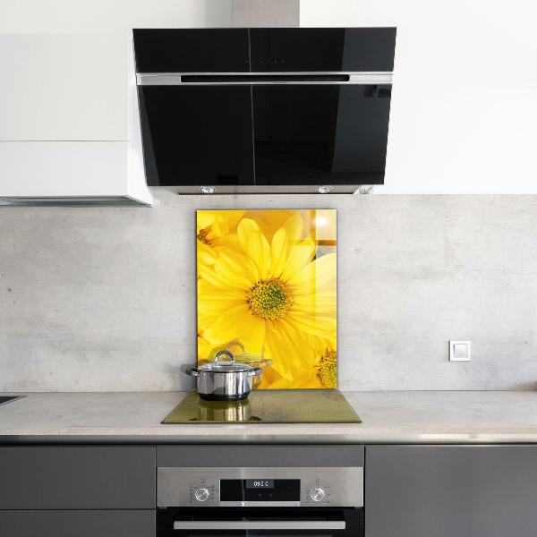 Kitchen splashback Summer yellow flowers