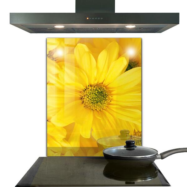 Kitchen splashback Summer yellow flowers