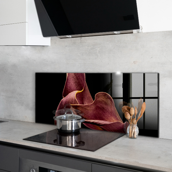 Kitchen splashback Elegant delicate leaf