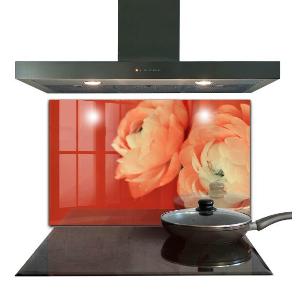 Kitchen splashback Orange buttercup flower
