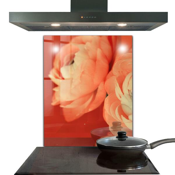 Kitchen splashback Orange buttercup flower