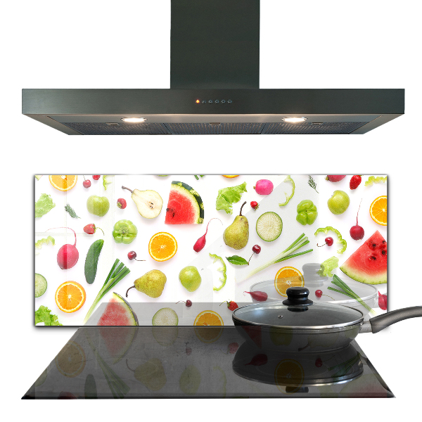 Kitchen wall panels Composition of healthy fruits