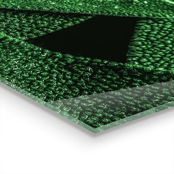 Kitchen splashback Green leaves after rain