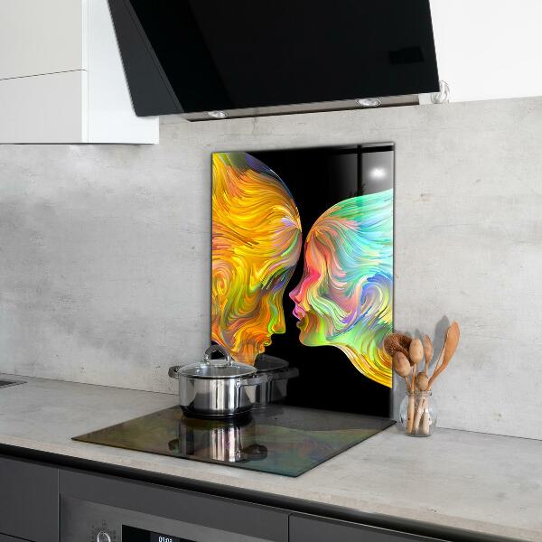 Kitchen wall panels Artistic couple portrait