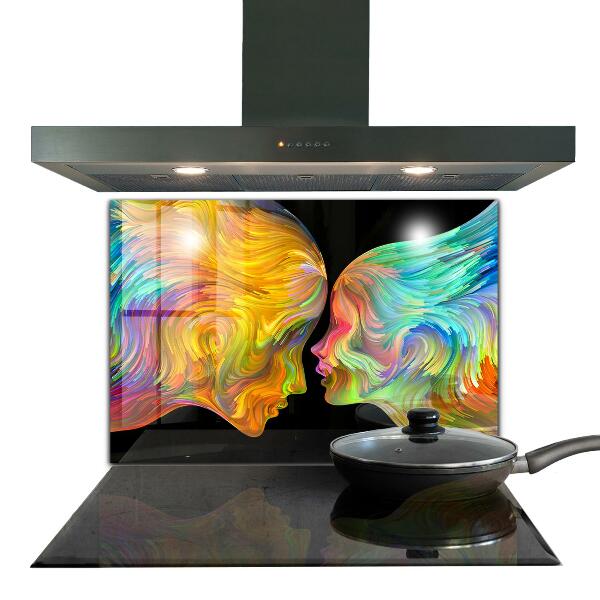 Kitchen wall panels Artistic couple portrait