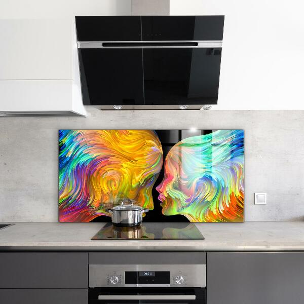 Kitchen wall panels Artistic couple portrait