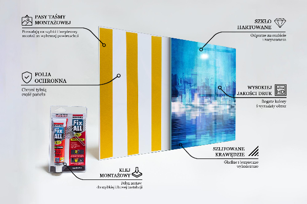 Kitchen glass panel Panorama of manhattan new york