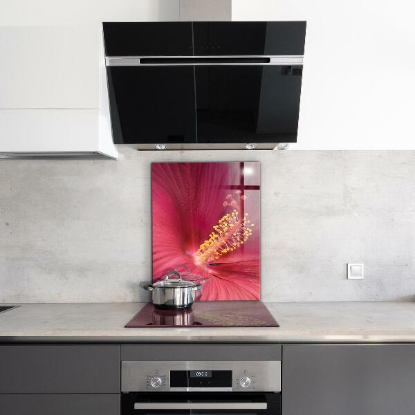 Kitchen splashback Pink hibiscus
