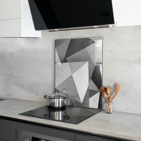 Kitchen splashback Gray geometric abstraction
