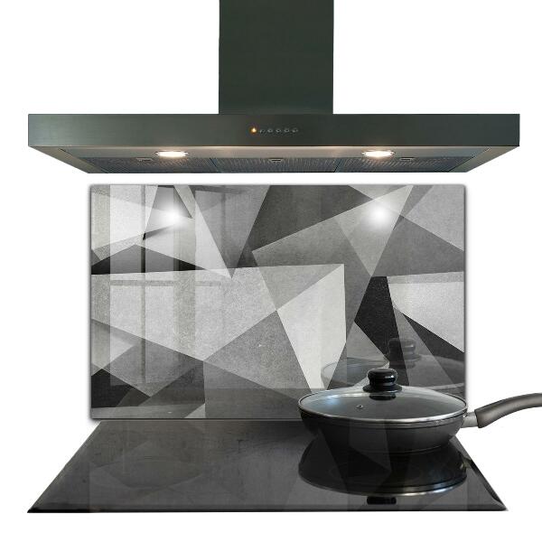Kitchen splashback Gray geometric abstraction