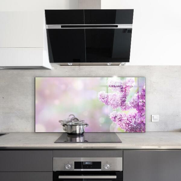Kitchen splashback Blooming lilac summer in the garden