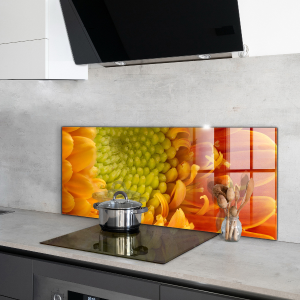 Kitchen splashback Gerbera flower orange