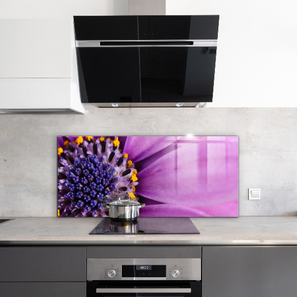 Kitchen splashback Purple summer flower