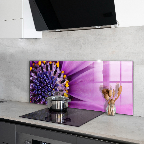 Kitchen splashback Purple summer flower