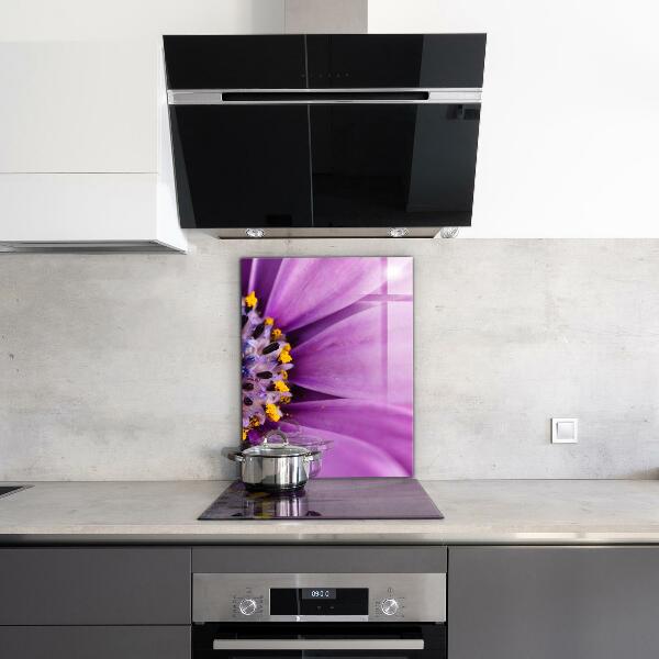 Kitchen splashback Purple summer flower
