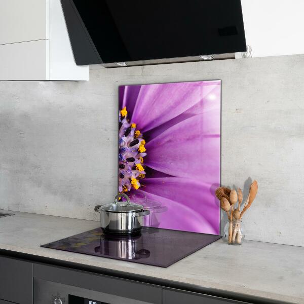 Kitchen splashback Purple summer flower