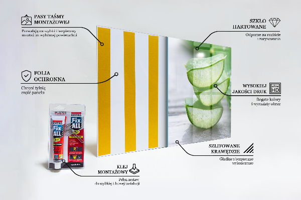 Kitchen splashback Aloe aloe vera plant