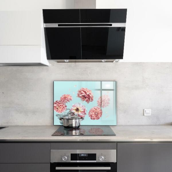 Kitchen splashback Flowers in flight composition