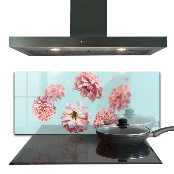 Kitchen splashback Flowers in flight composition