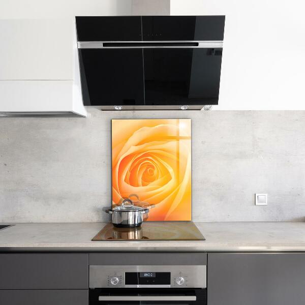 Kitchen splashback Yellow rose flower