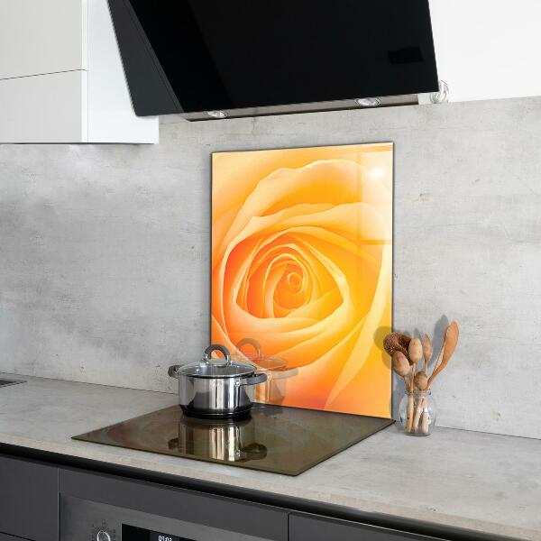 Kitchen splashback Yellow rose flower