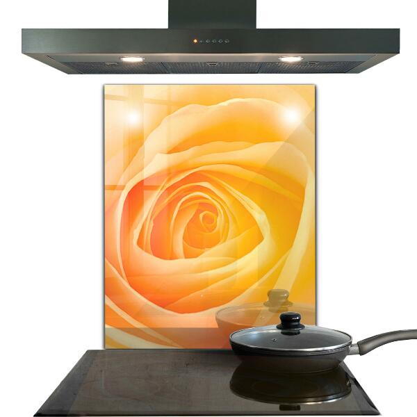 Kitchen splashback Yellow rose flower