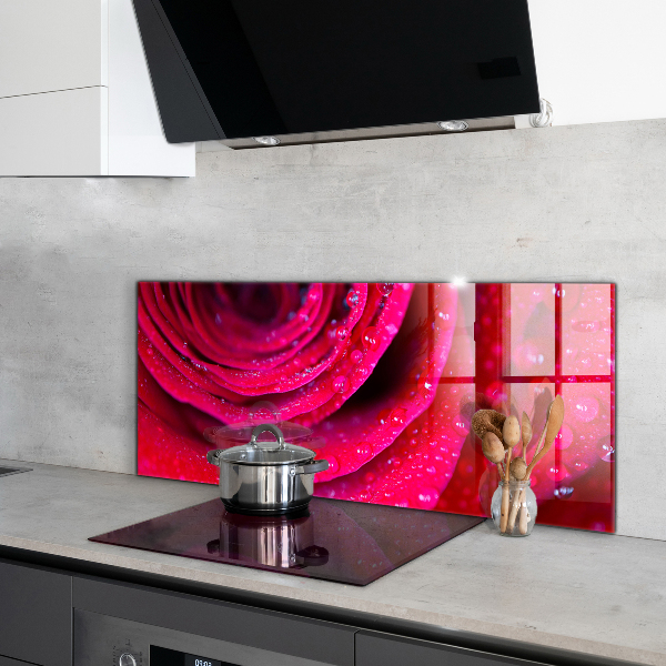Kitchen splashback Rose symbol of love