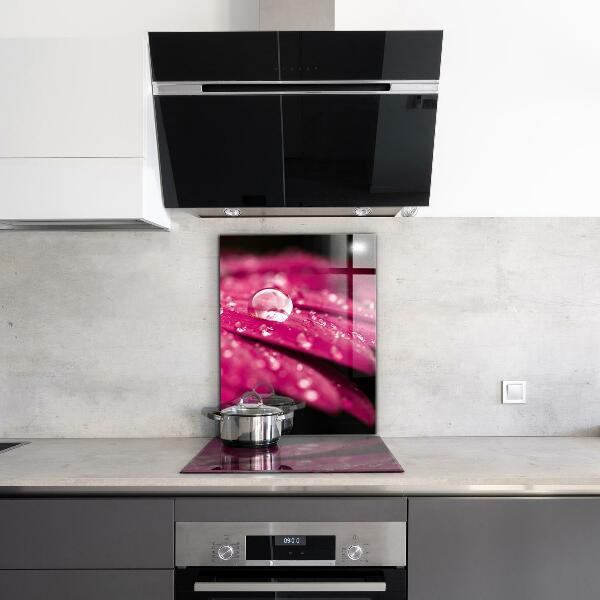 Kitchen splashback Pink plant flower