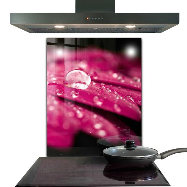 Kitchen splashback Pink plant flower