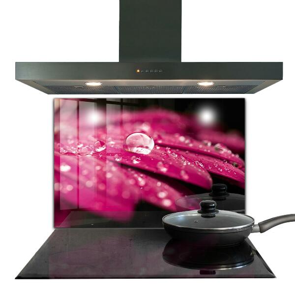 Kitchen splashback Pink plant flower