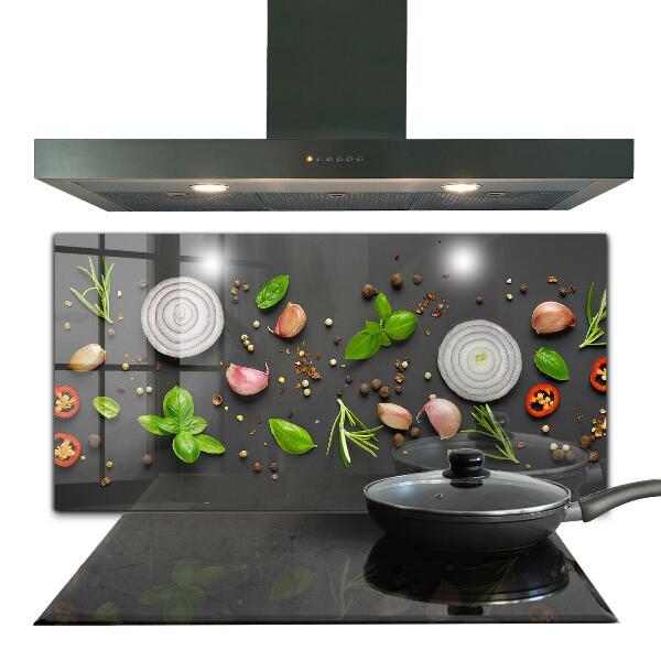 Kitchen wall panels Spices italian cuisine