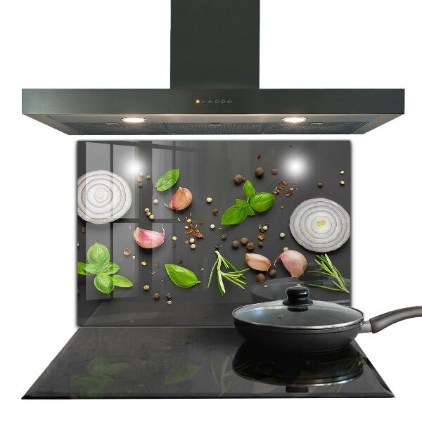 Kitchen wall panels Spices italian cuisine