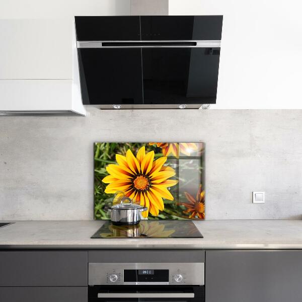 Kitchen splashback Yellow flower in the meadow