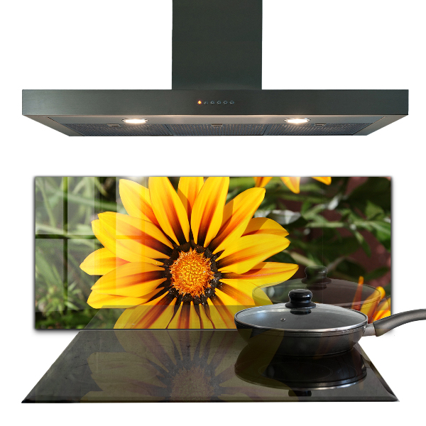 Kitchen splashback Yellow flower in the meadow