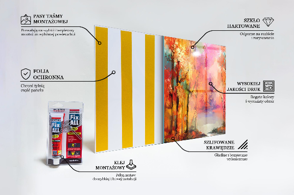 Kitchen wall panels Autumn trees in the park