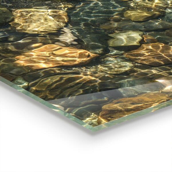 Kitchen splashback Stones lake bottom nature