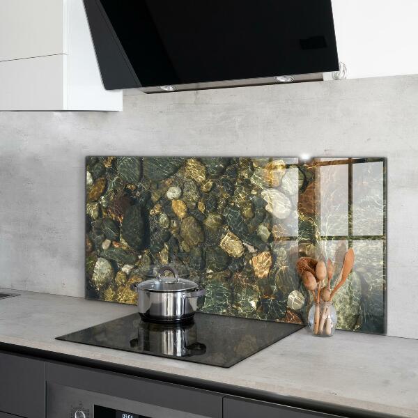 Kitchen splashback Stones lake bottom nature