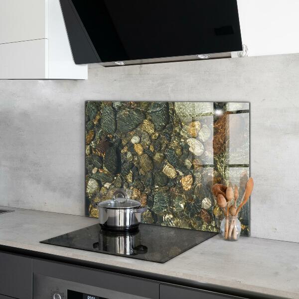 Kitchen splashback Stones lake bottom nature