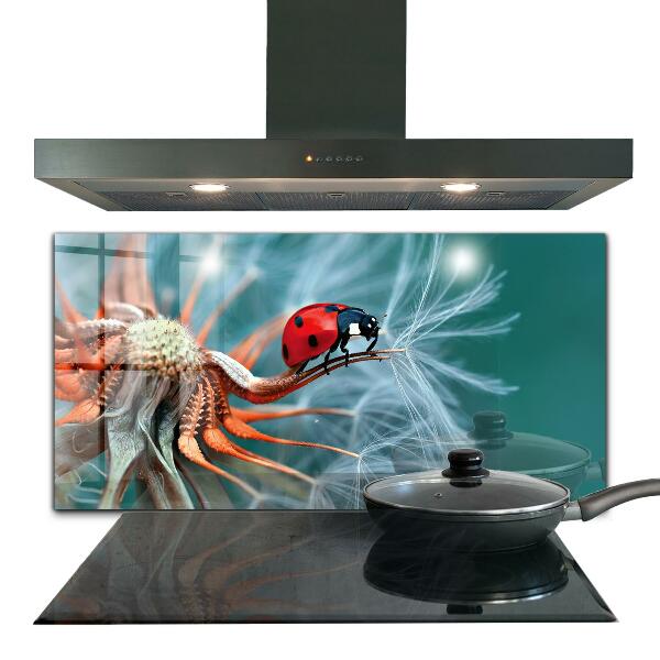 Kitchen wall panels Ladybug red beetle