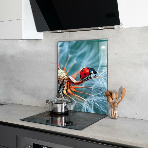 Kitchen wall panels Ladybug red beetle