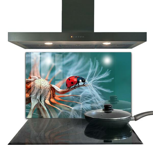 Kitchen wall panels Ladybug red beetle