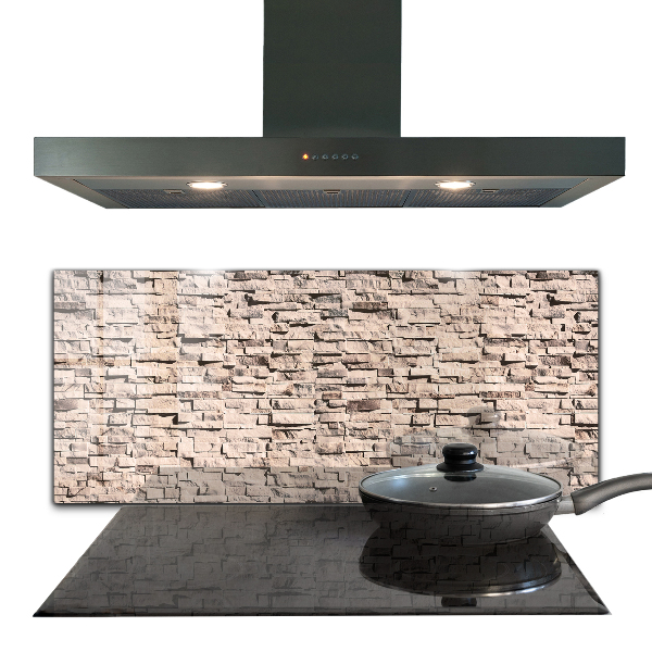 Kitchen splashback Natural stone brick