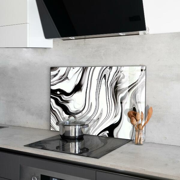 Kitchen wall panels Watercolor black and white